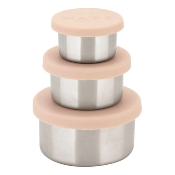 HAPS Nordic Steel Trio Food Containers - Blush