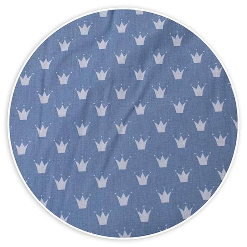 TiSsi SOFIE bed bumper and sheet for 90 x 40 cm - light blue crown