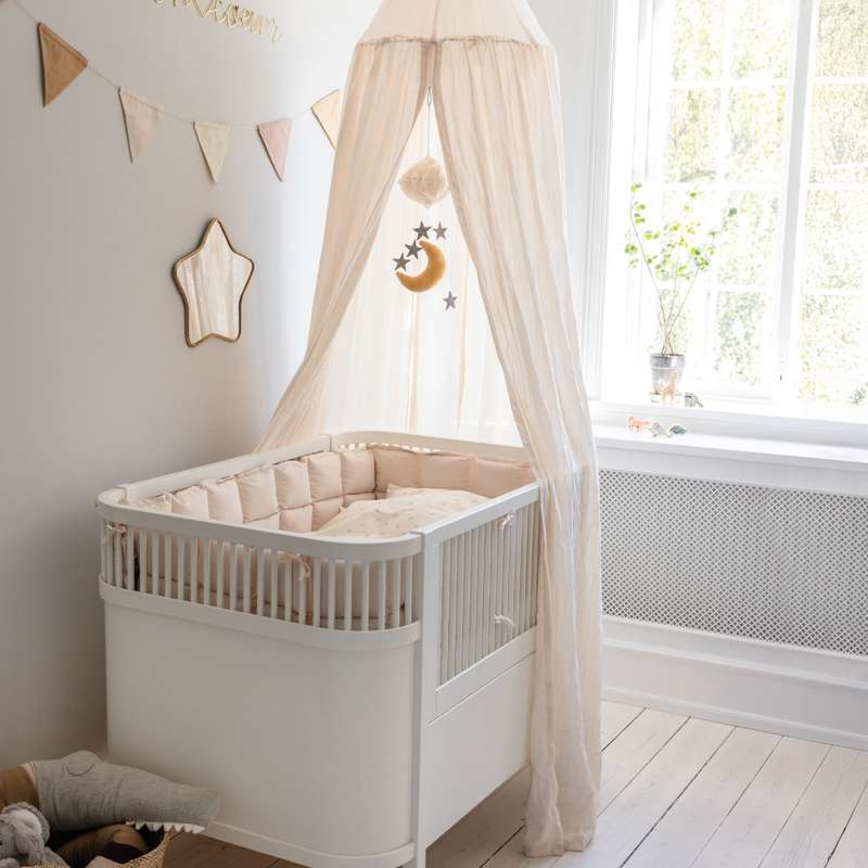 Sebra Sängyn taivas - Dobby-kangas - Koivun kuori Ruusu