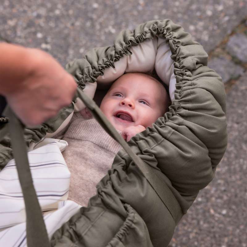 Sebra 3 az 1-ben Babynest - Sötét Olíva
