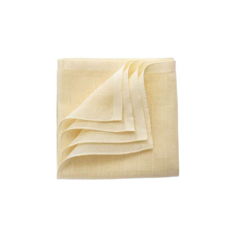 Disana Muslin Couches lavables/Miniserviette - 5 pièces - 80x80cm. - Naturel