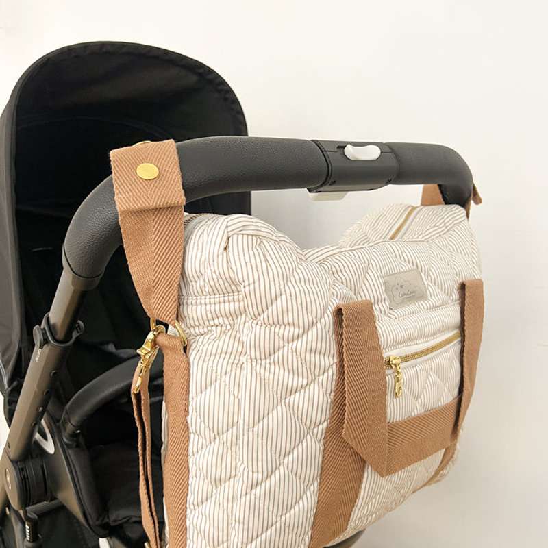 Cam Cam Copenhagen Luiertas - Middel - OCS - Classic Stripes Camel