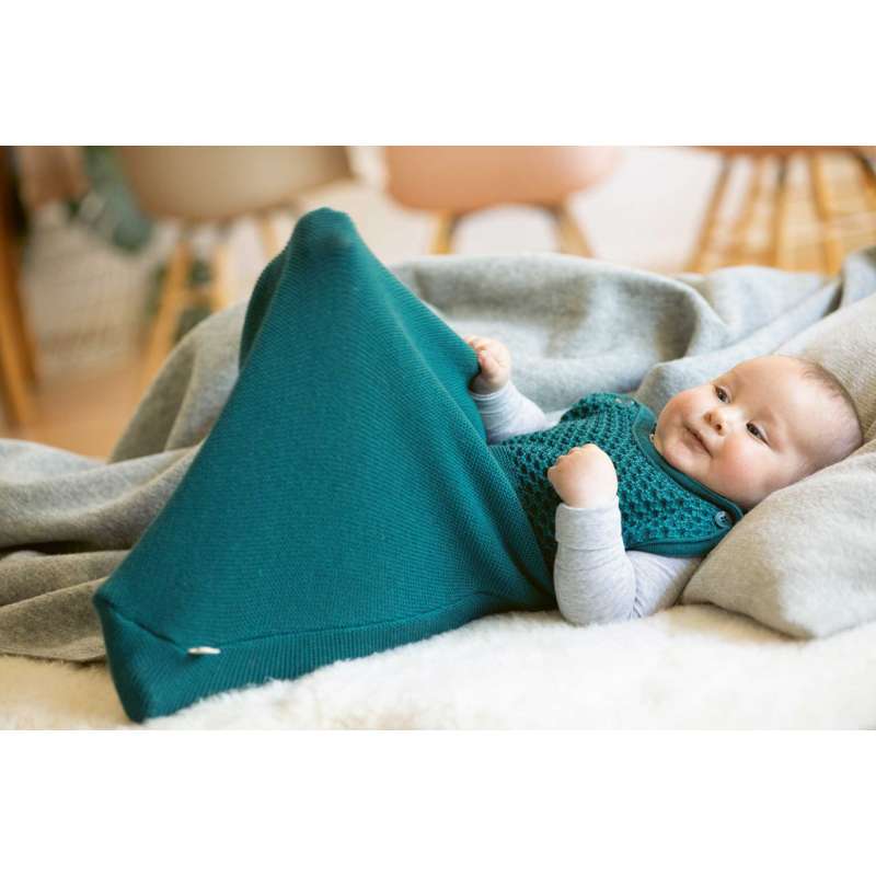 Disana Knitted Sleeping Bag - Sleeveless - Merino Wool - 75 cm. - Natural