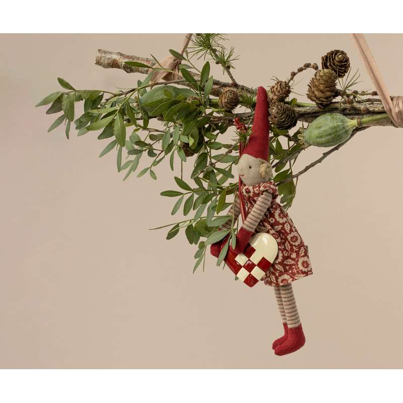 Maileg Fém karácsonyi dísz - Szív - Kicsi - Piros