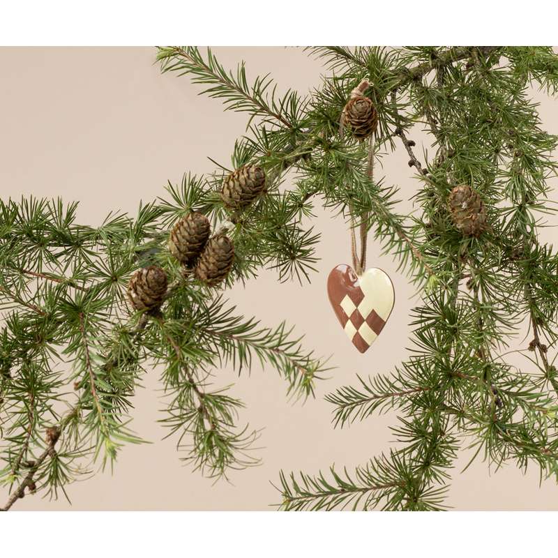 Maileg Χριστουγεννιάτικο στολίδι από μέταλλο - Καρδιά - Μικρό - Ανοιχτό μωβ