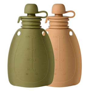 Mininor Smoothiefles - 2 stuks - Mosgroen/Roeiboot
