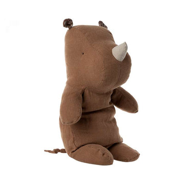 Maileg Safari Friends - Medium Rhinoceros Teddy Bear - Light Brown