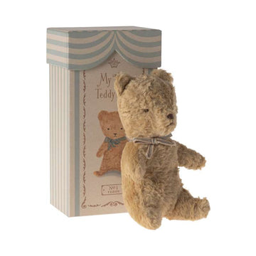 Maileg Mijn Eerste Teddy - Zand/Blauw