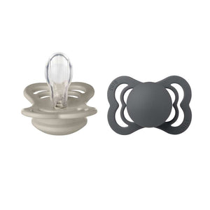 Bibs Supreme Cumi - 2-db - mé. 1 - Szilikon - Homok/Vas