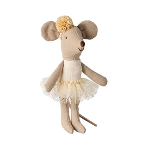 Maileg Ballerina Mus - Kistestvér - Nyersfehér