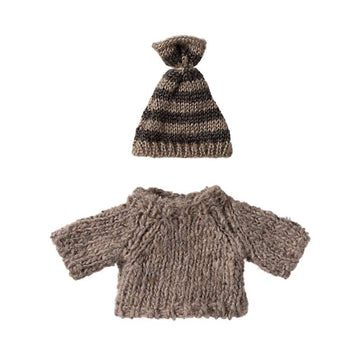 Maileg Sweater e Gorro de Malha - Mus - Irmão Mais Velho