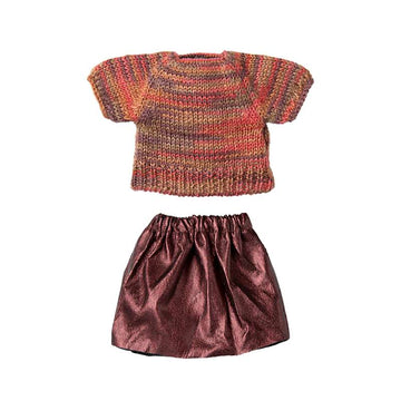 Maileg Skirt and Knitted Sweater - Mother Mouse