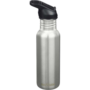 Klean Kanteen Classic Water Bottle - Flip/Seal SportCap - 532ml - Brushed Stainless