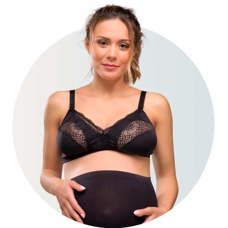 Carriwell Morbido come la seta reggiseno per allattamento - Nero