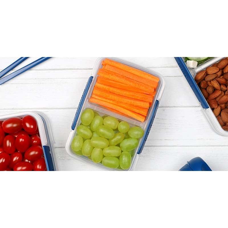 Sistema Snackboks - Malý rozdělený - 350 ml. - Oceánská modř