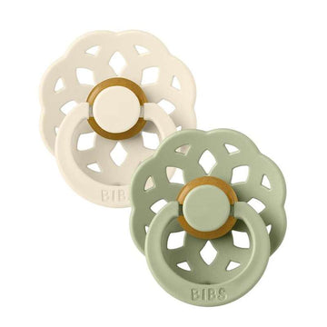 Bibs Boheme Pacifier - 2-Pack - sz. 2 - natural rubber - Ivory/Sage