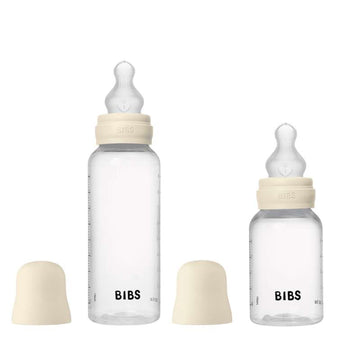BIBS Flaske - Grow and Flow Smokkeflaskesett - Plast - Silikon/Rund - 150 ml./270 ml. - 2-Pak - Elfenben
