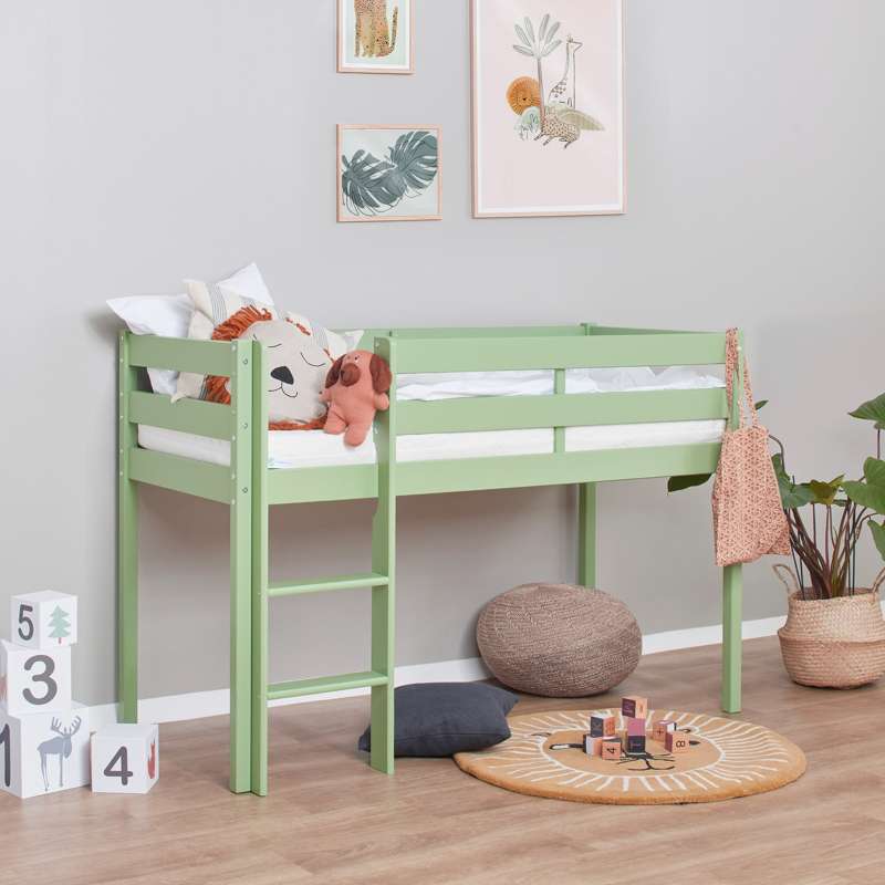 Hoppekids ECO Comfort - Łóżko półwysokie - Więcej rozmiarów - Pale Green