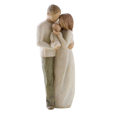 Willow Tree Figurina noastră (mamă și tată cu bebeluș)
