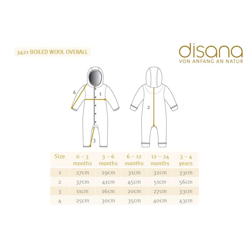 Disana Snowsuit with Hood - Boiled Wool - Grå