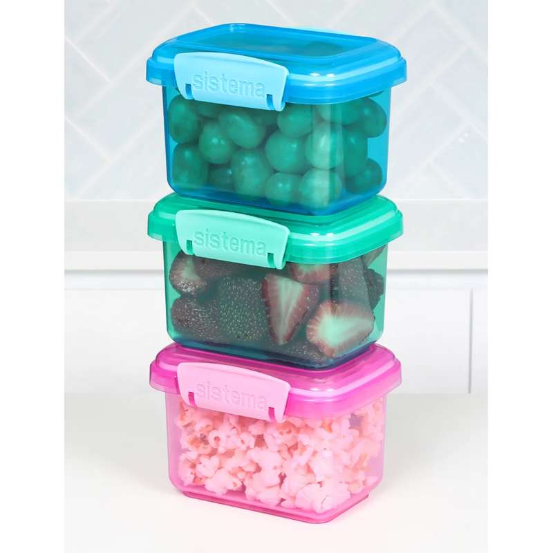 Sistema Snack box - Lunch Packs - 3-Pack - 400ml - Assorted Colors
