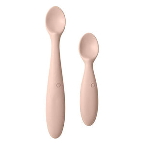 BIBS Dinner Spoon Set - Large and Small Spoon - Blush