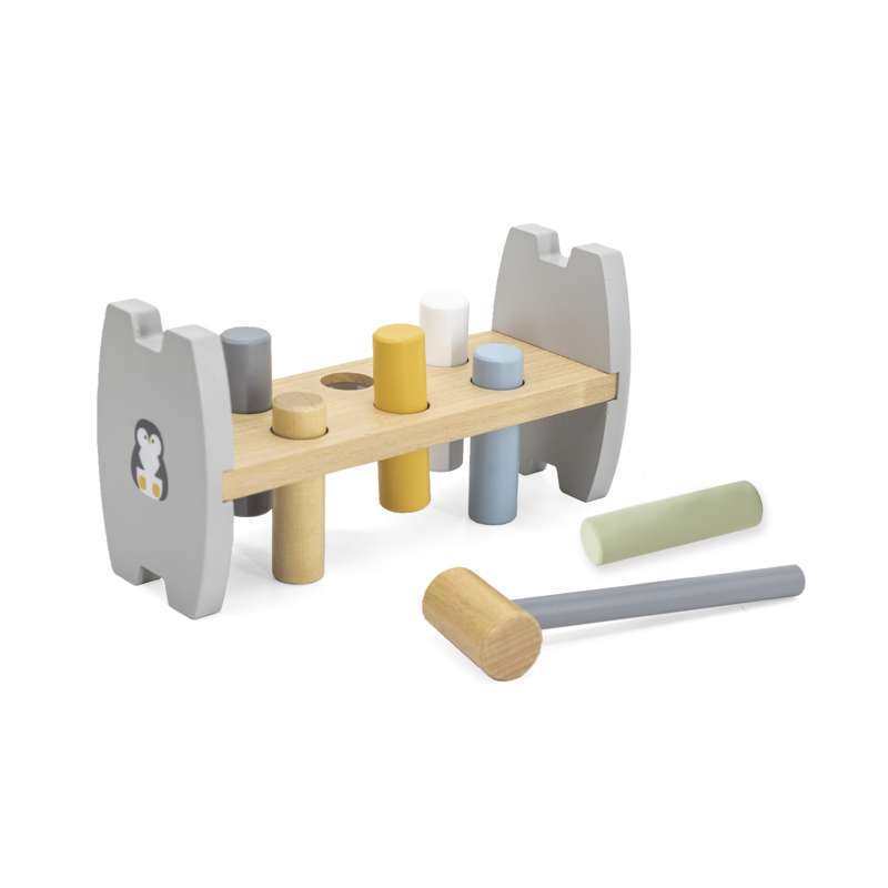 Kid'oh Banco da martello giocattolo - Pinguino - Grigio