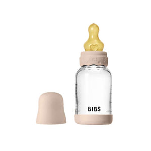 BIBS Boca - Set za cuclanje - Staklo - Boheme - Lateks/Sporo protjecanje/Okroglo - 120 ml. - Blush