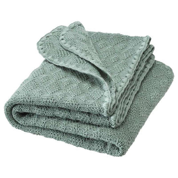 Disana Pletena otroška odeja - merino volna - 80x100 cm. - Jade