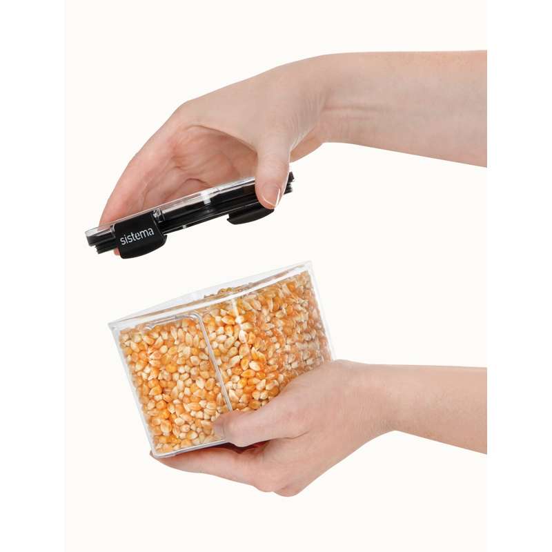 Sistema Food storage - Tritan Ultra - Square - 700ml - Black