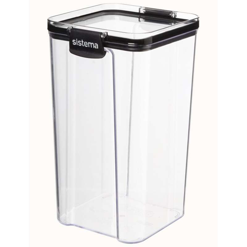 Sistema Food storage - Tritan Ultra - Square - 1.3L - Black
