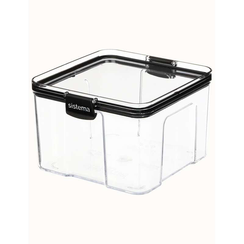 Sistema Food storage - Tritan Ultra - Square - Large - 1.4L - Black