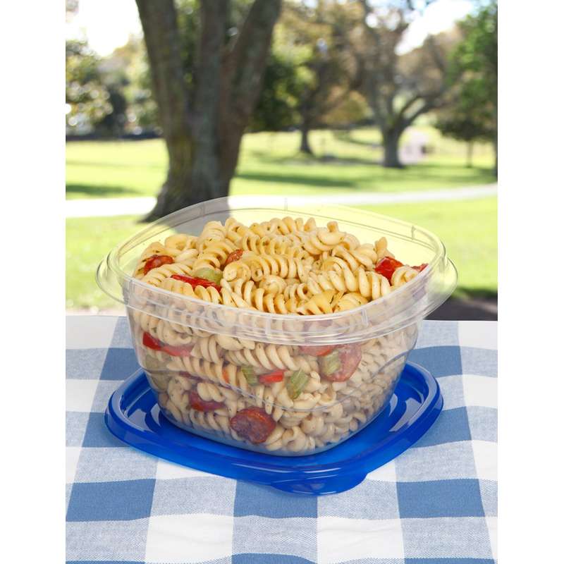 Sistema Food Storage - Deep Square TakeAlongs - 4-Pack - 1.2L - Royal Blue