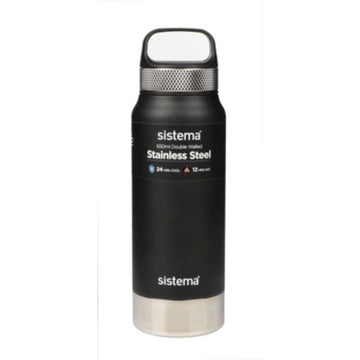 Sistema Termo de acero inoxidable - 650ml - Negro