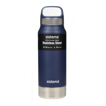 Sistema Thermosfles - RVS - 650ml - Marineblauw
