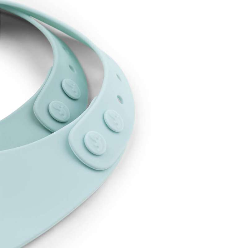 Done By Deer Bavoir en silicone - 2 pièces - Elphee - Bleu