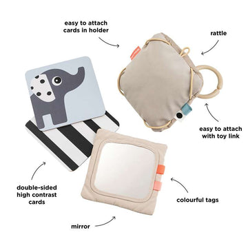 Done By Deer Vauva Kontrastikorttiholders - Peurakaverit - Hiekka