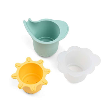 Done By Deer Water play & Stacking cups - 3 pcs. - Elphee - Color mix
