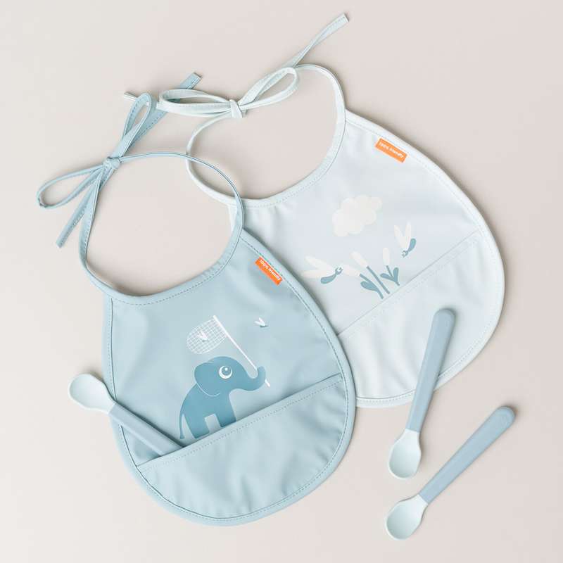 Done By Deer Foodie Easy-Grip Babyske - 3-Pack - Azul