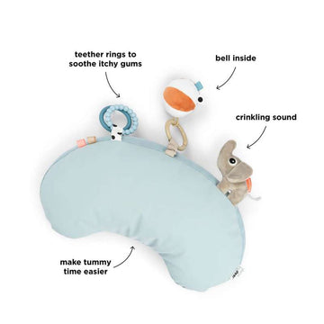 Done By Deer Tummy Time Activity Pillow - Playground - Blue