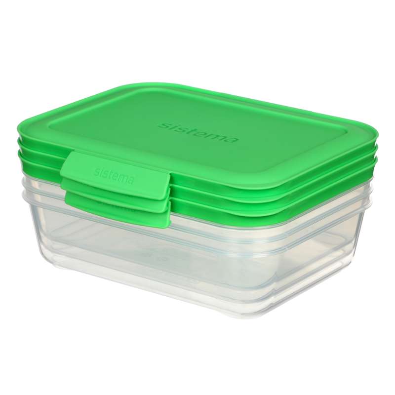 Sistema Food Storage - Nest It - 3-Pack - 1L - Green