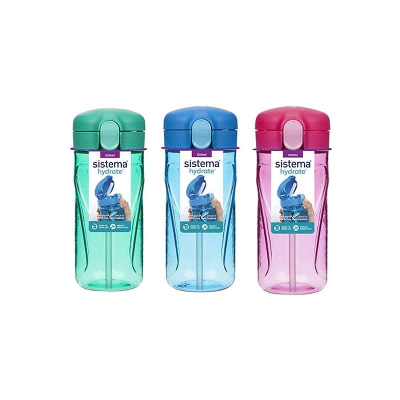 Sistema Water bottle - Tritan Quick Flip - 520ml - Minty Teal