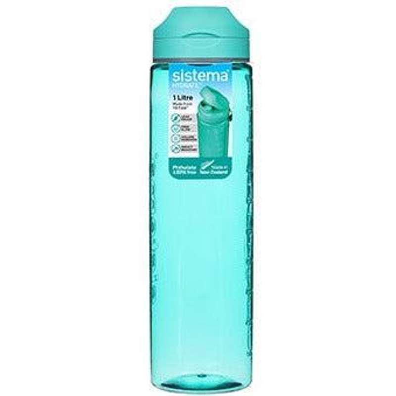 Sistema Μπουκάλι νερού - Tritan Flip Top με μονάδα μέτρησης - 1L - Minty Teal