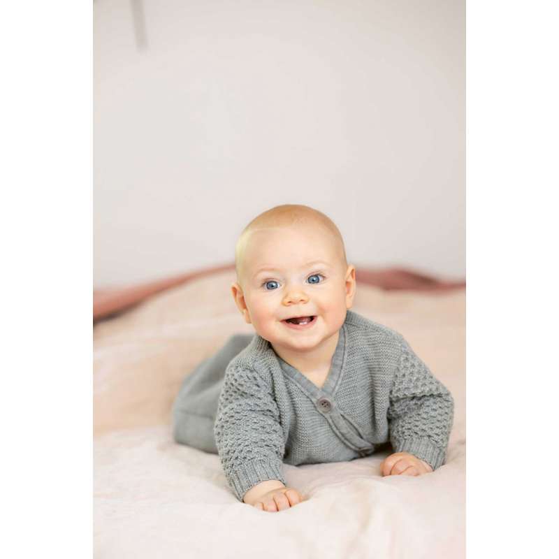 Disana Knitted Sleeping Bag - Long Sleeves - Merino Wool - 75 cm. - Caramel