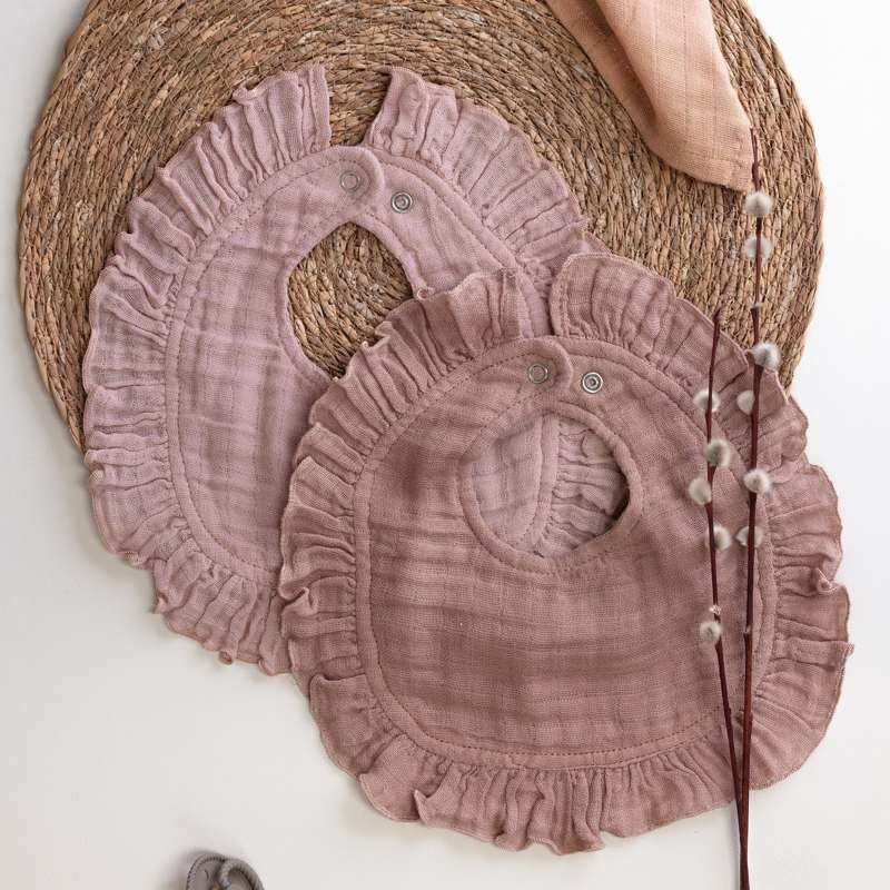 Sebra Nyálkendő - 2 db - Musselin - Rosa/Brun