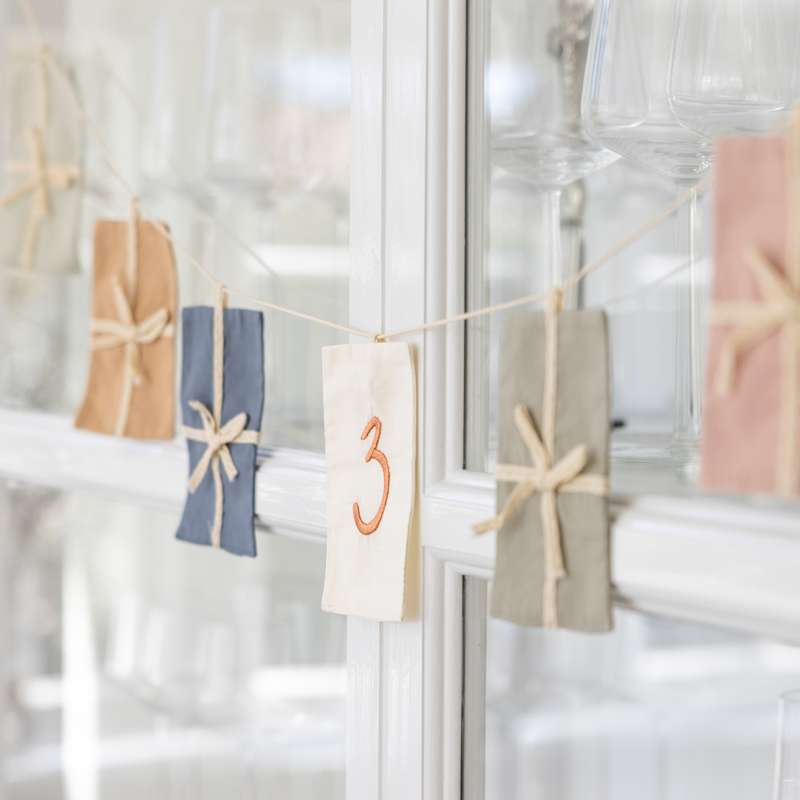 Sebra Ghirlanda di Compleanno in Cotone Biologico - Regali - Numeri 0-9