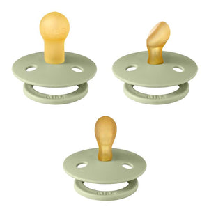 BIBS Collezione Try-It - 3 Ciucci Diversi - Colore - tg. 1 - Salvia