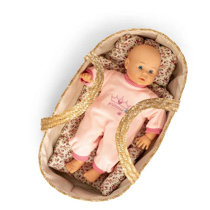 MaMaMeMo Moses basket with bedding for Dolls - 50 cm.