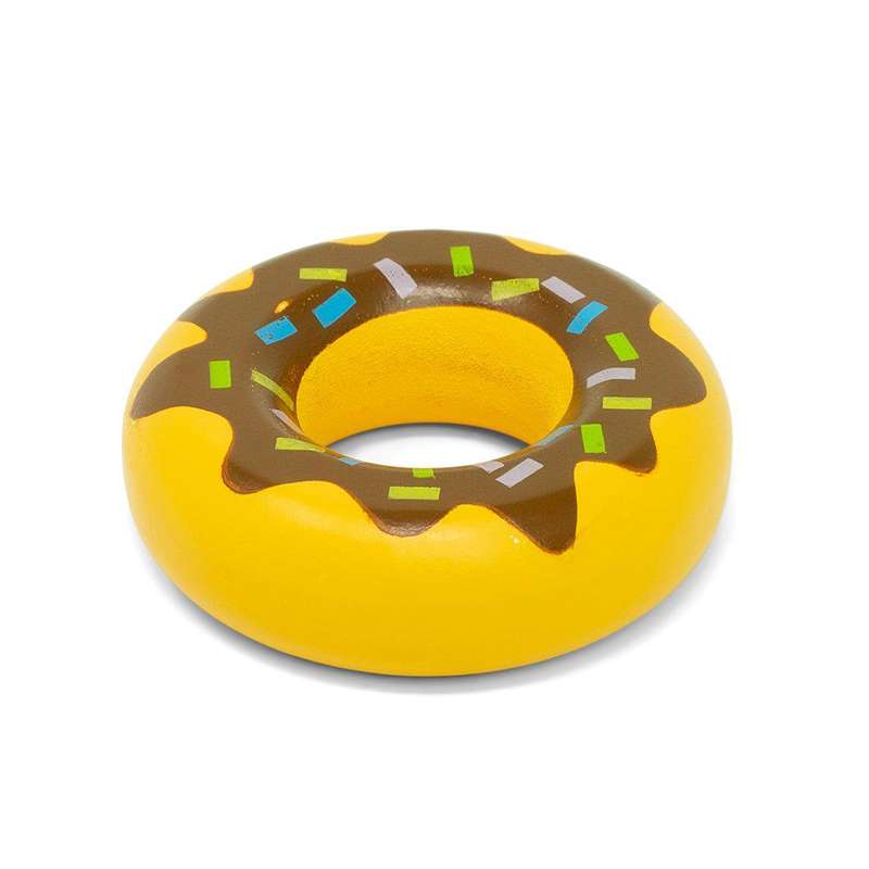 MaMaMeMo Comida de Legumes em Madeira - Donut com Castanho Cobertura
