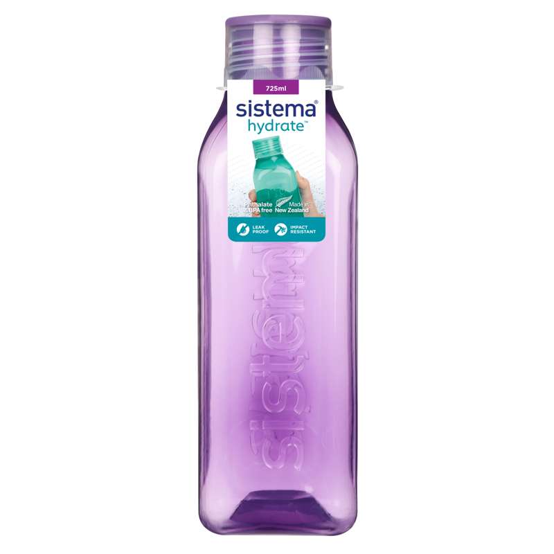Sistema Water bottle - Square - 725ml - Misty Purple